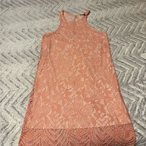 Express Pink Halter Midi Sundress